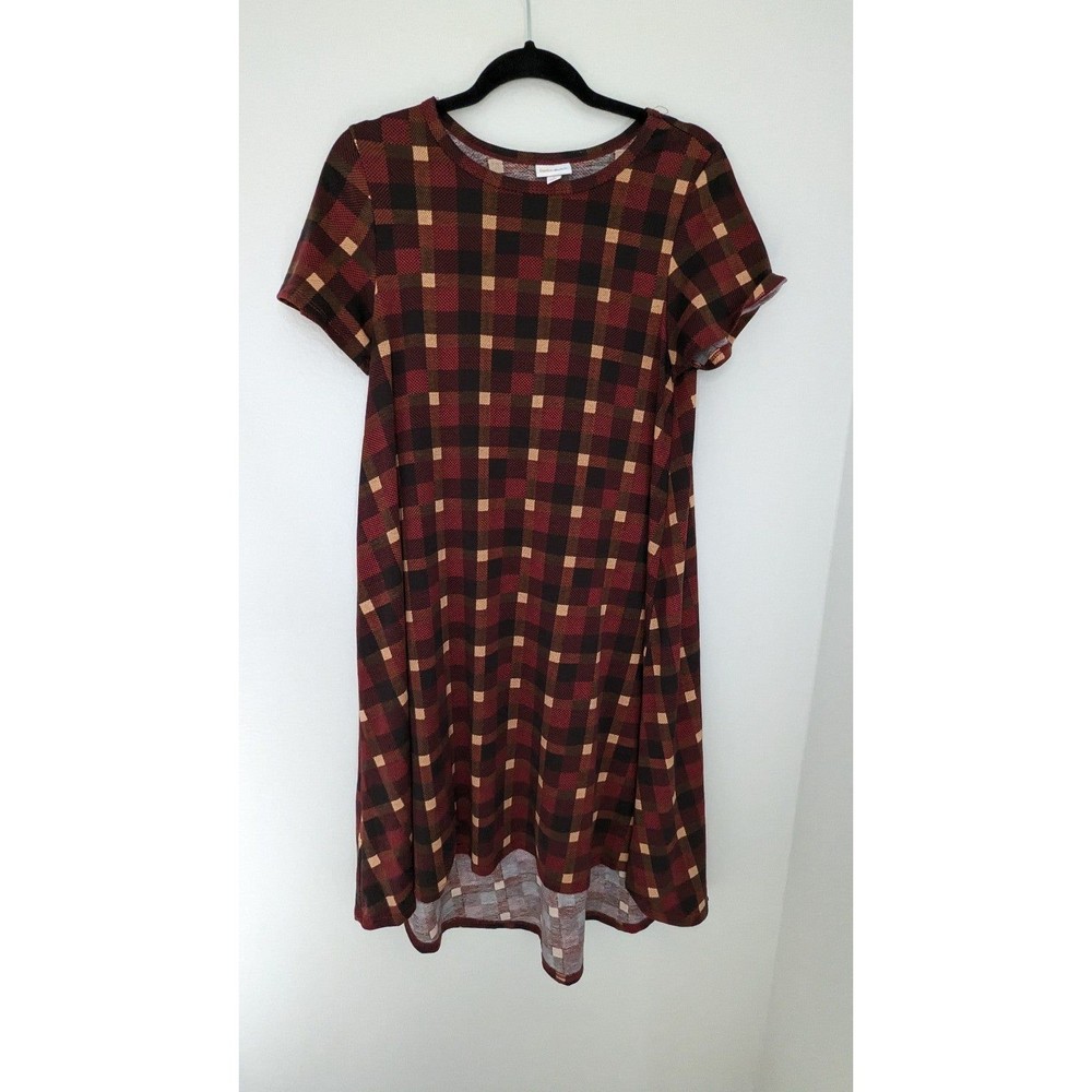 LuLaRoe Carly Dress Plaid Sz Small